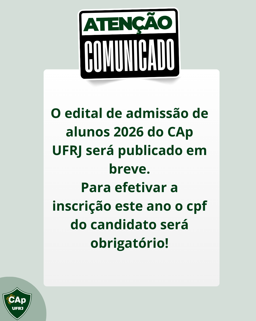  AVISO Edital